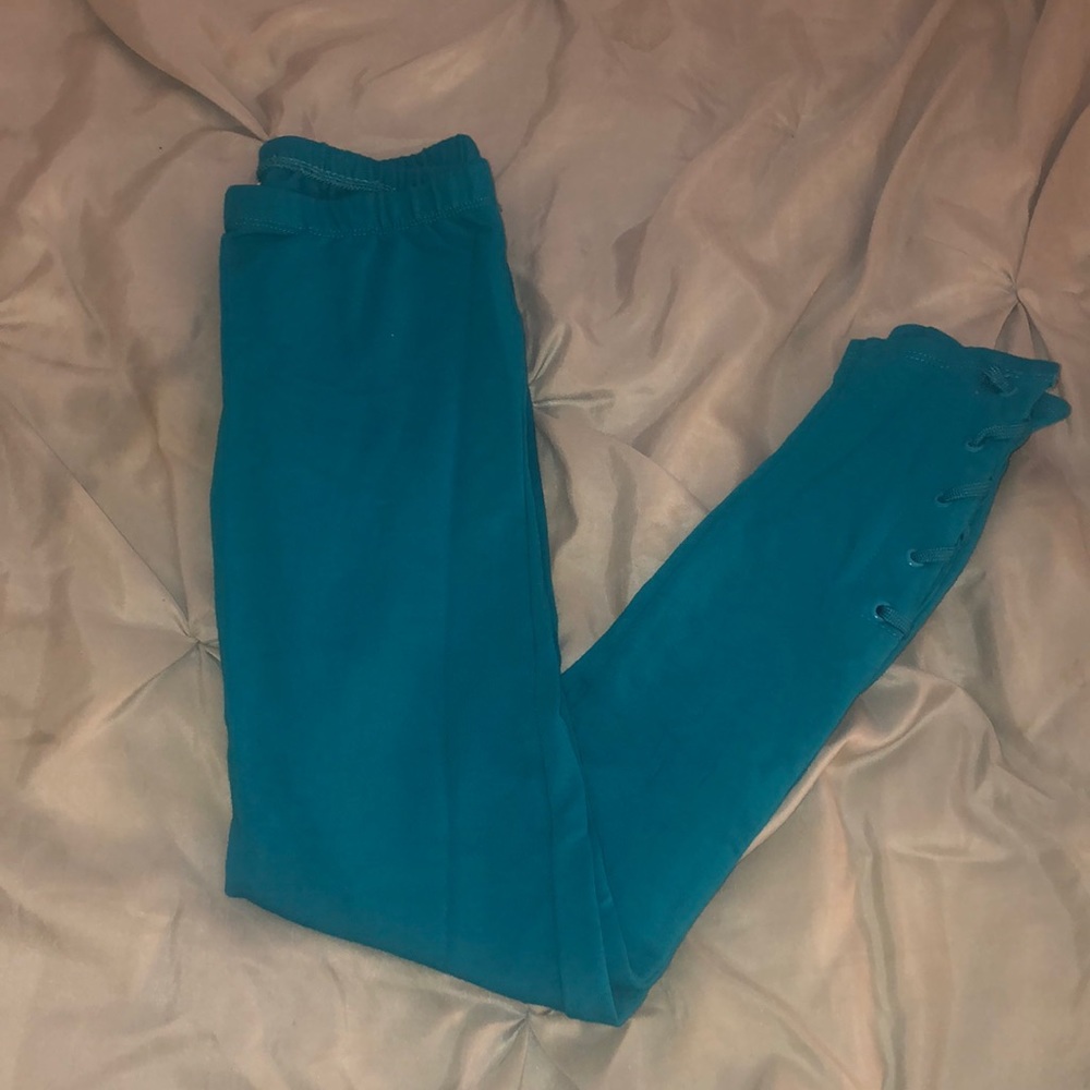 JustFab Kids turquoise leggings
